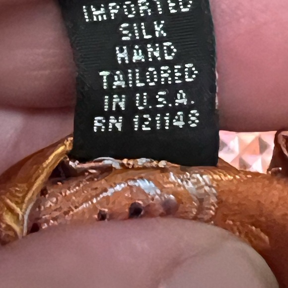 Ike Behar Orange and Pink Patterned Ties - Picture 6 of 9